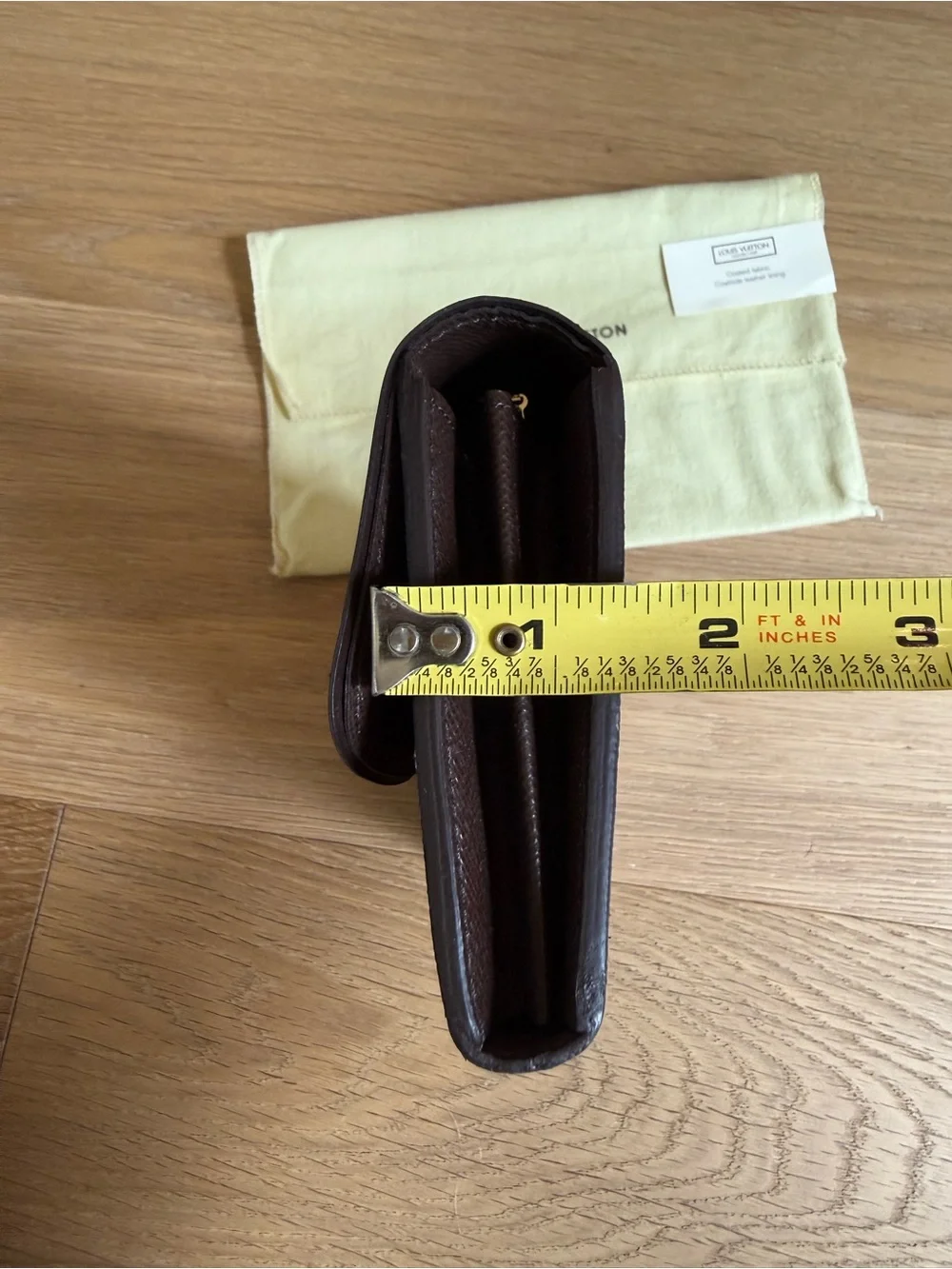 Louis Vuitton Brown Damier Ebene Portefeuille Sistina Wallet 2009